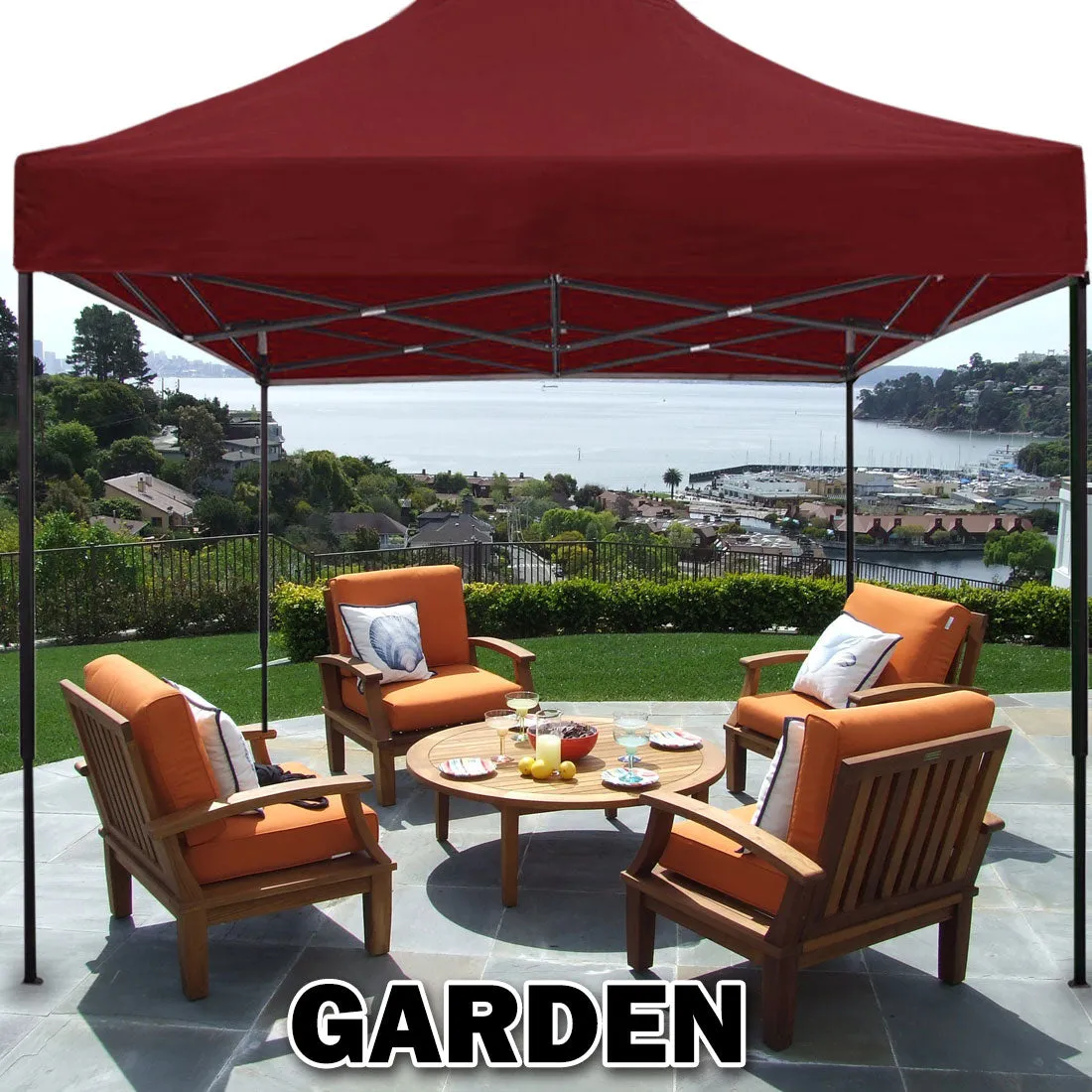 3x3m Pop Up Gazebo Outdoor Tent Folding Marquee Party Camping Market Canopy - red