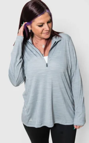 Adidas - Women's Lightweight Mélange Quarter-Zip Pullover* - Final Sale