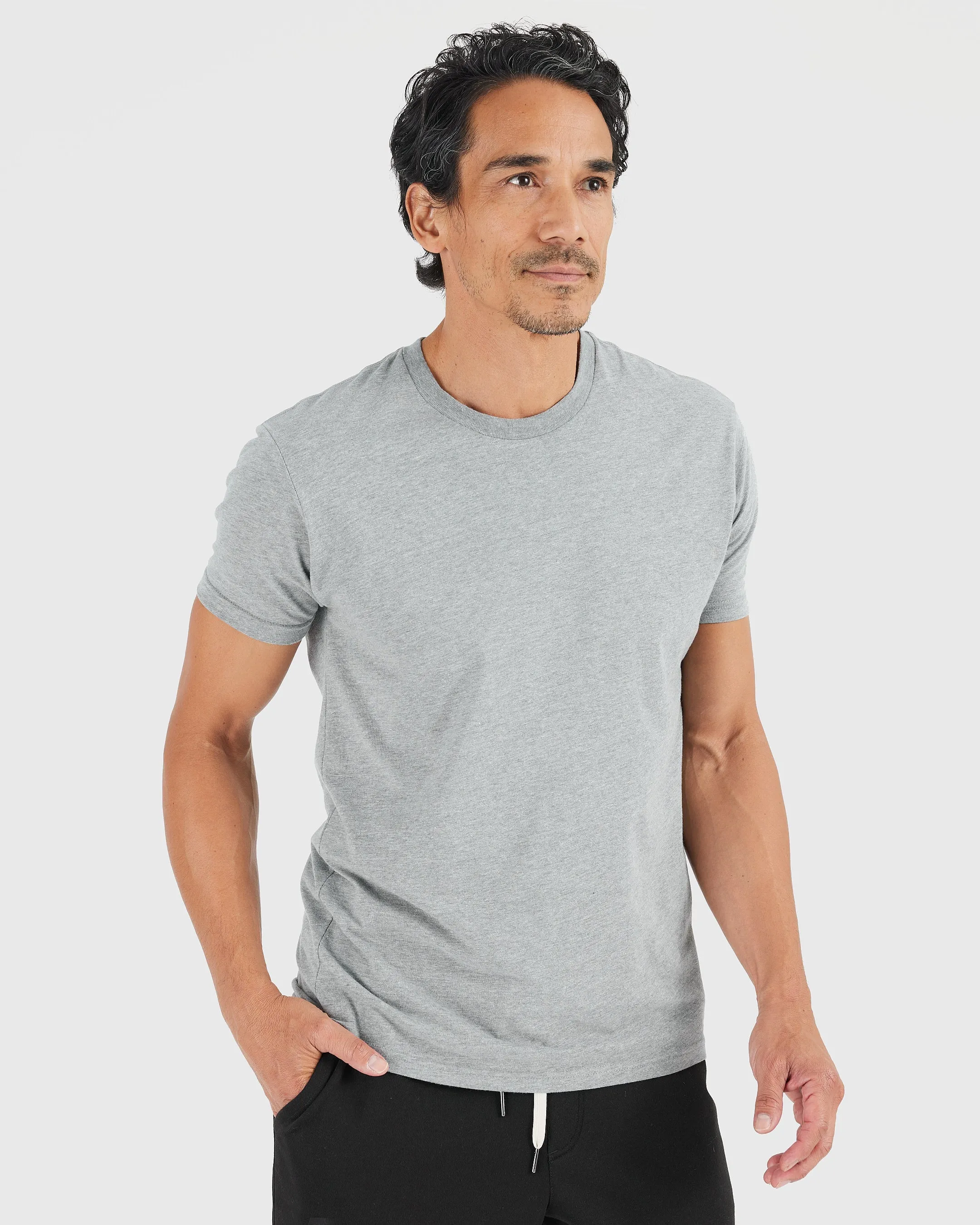 All Heather Gray Short Sleeve Crew Neck 5-Pack