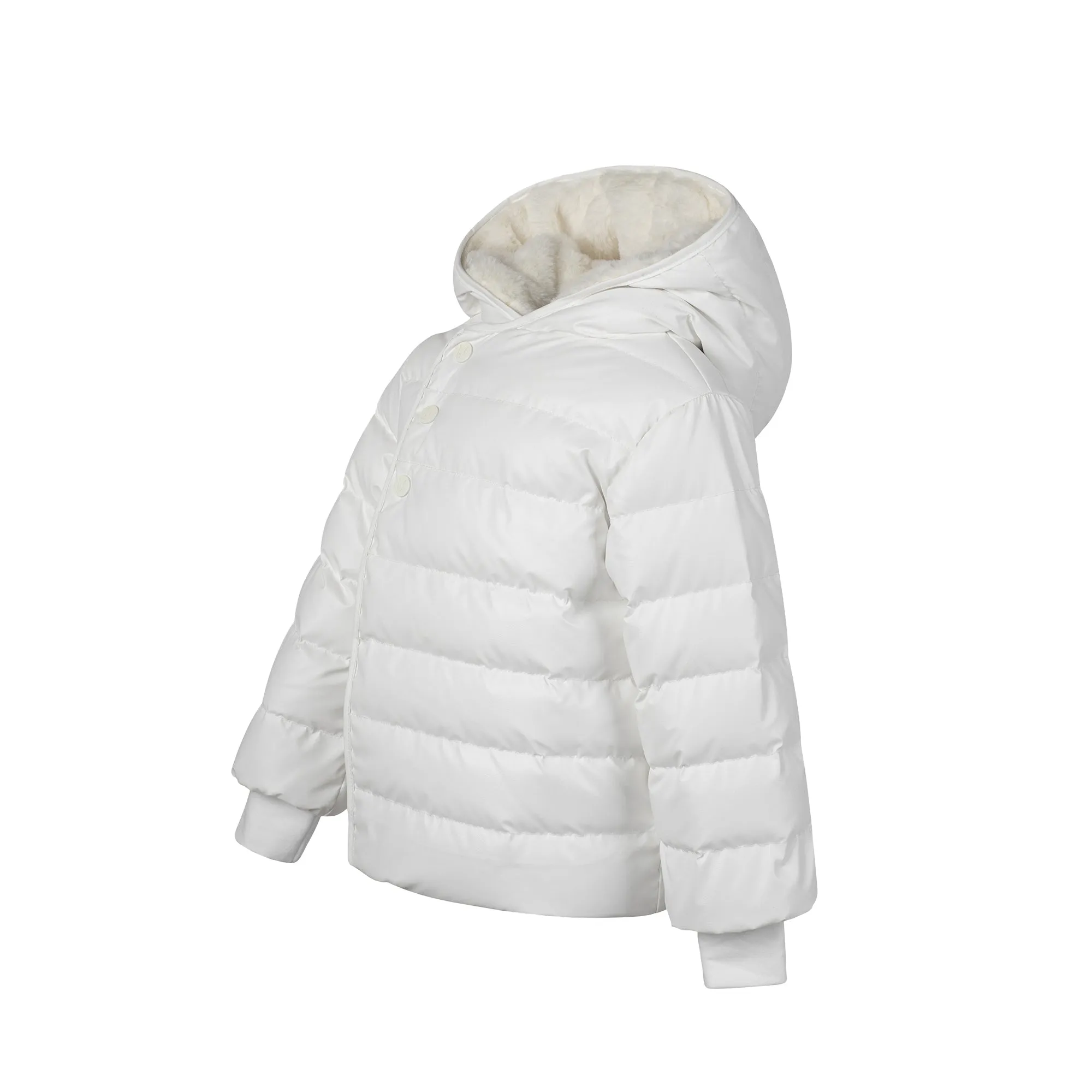 BABY GROSGRAIN COAT-White