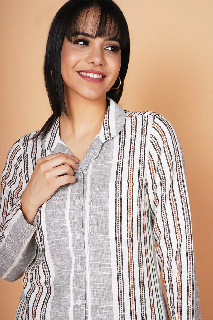 Basic Cloudy Grey striped Loungewear