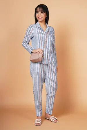 Basic Cloudy Grey striped Loungewear