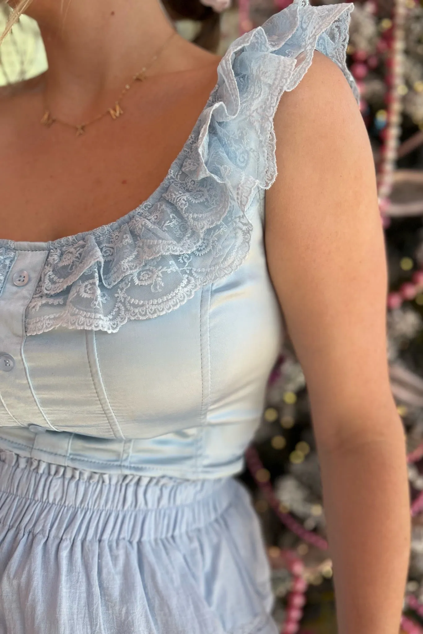 Bat those Baby Blues Lace Top