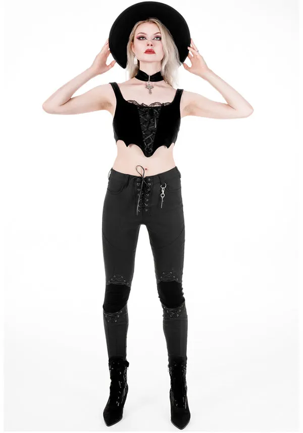 Batwing Lace Up | CROP TOP