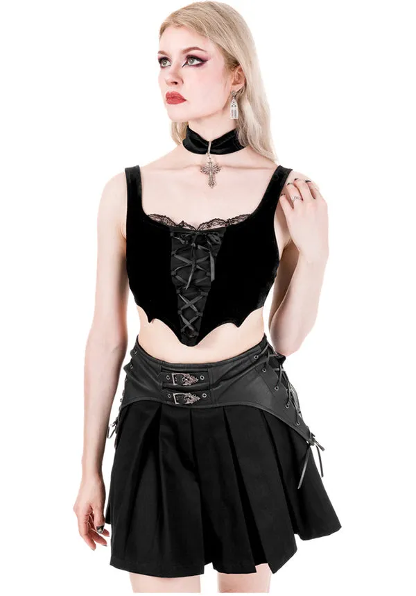 Batwing Lace Up | CROP TOP