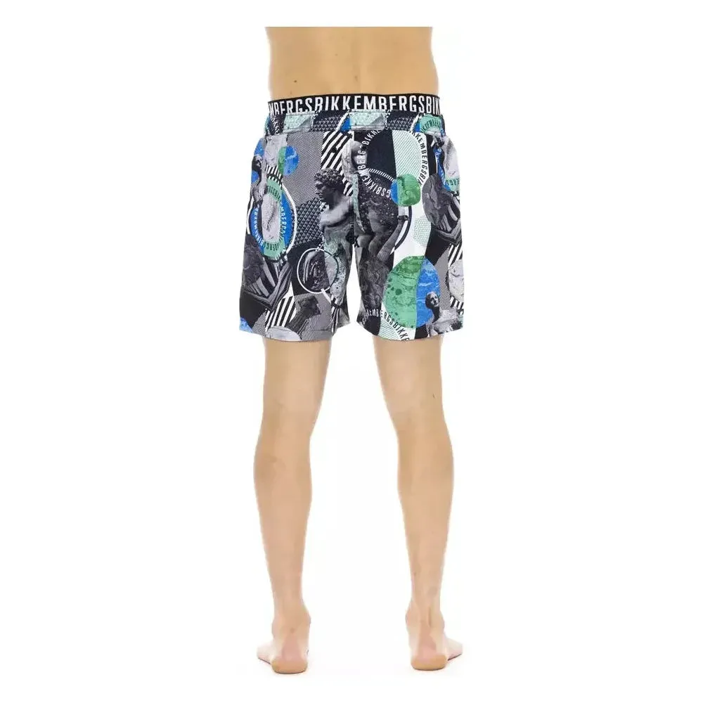 Bikkembergs Multicolor Polyester Men Swim Short