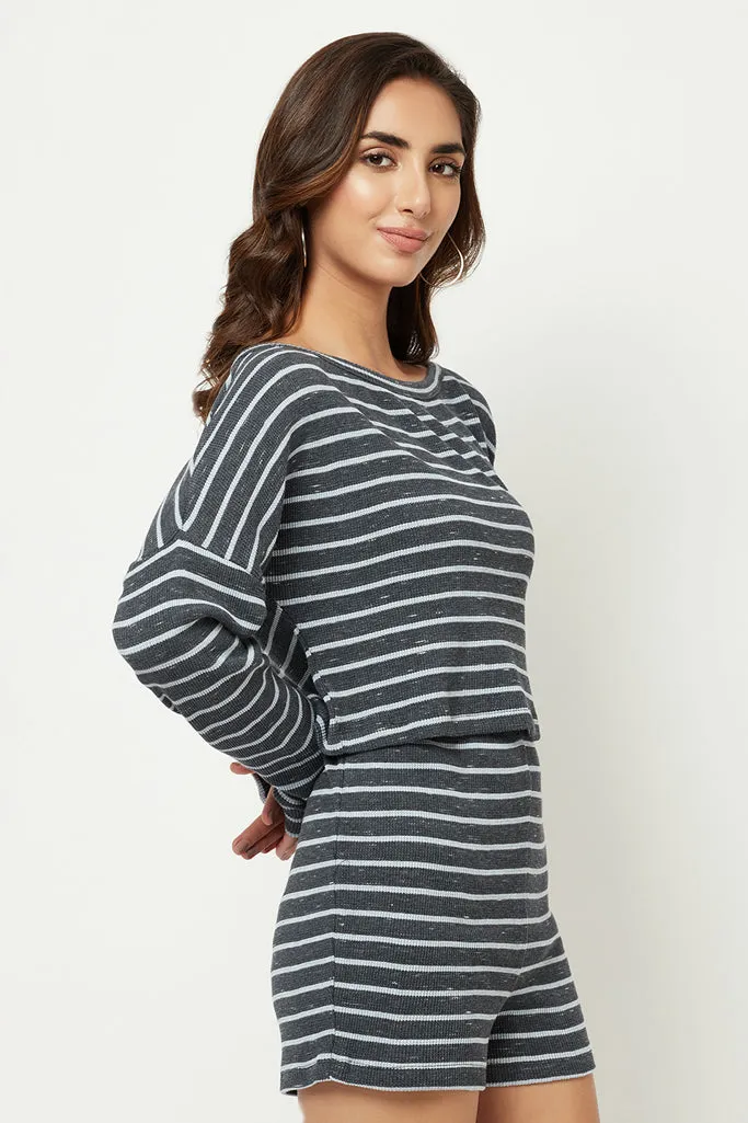 Blue Striped Loungewear