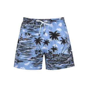 BOSS Springfish Swim Short in Sky Blue