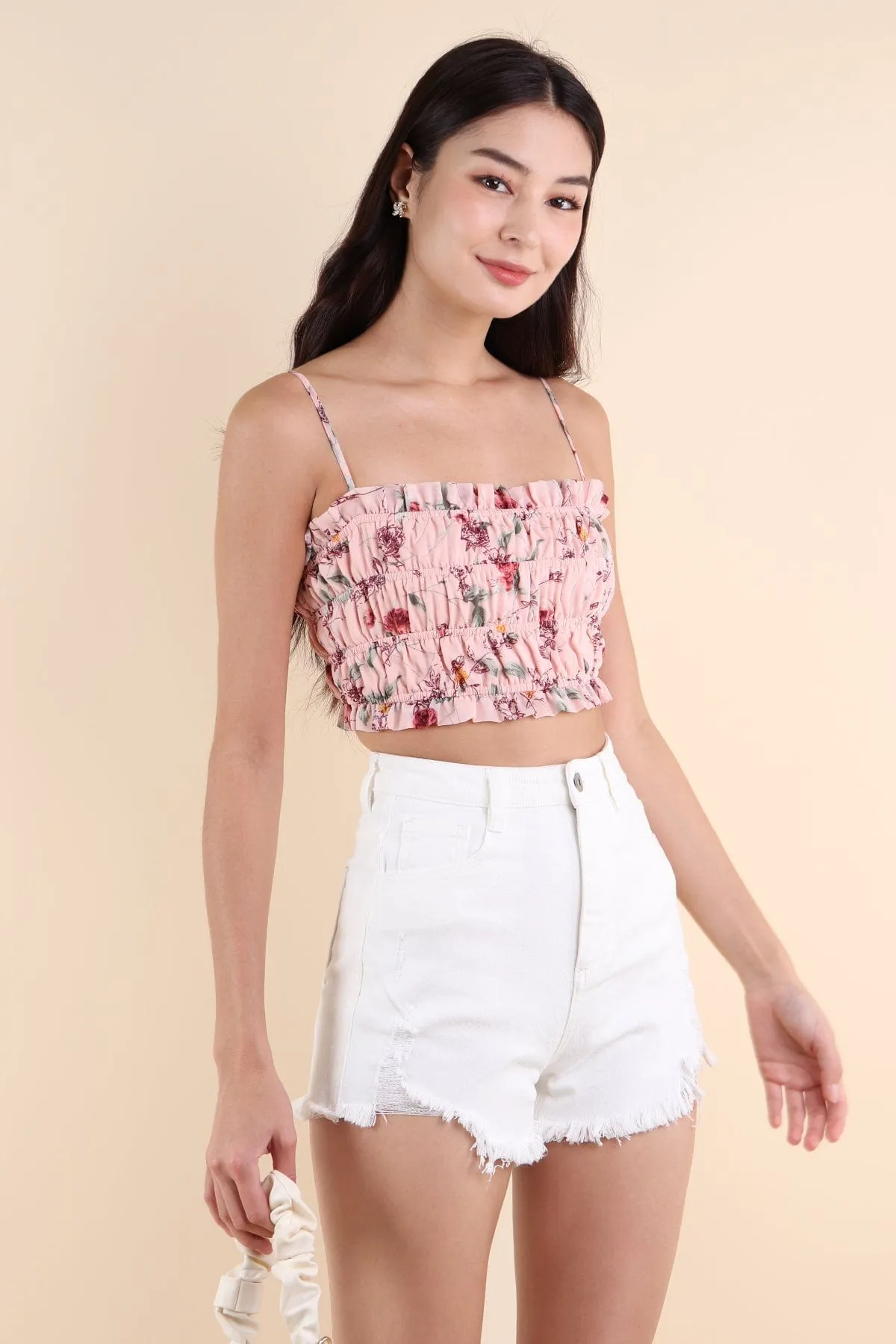 BOTANNIA FLORAL TOP IN PINK