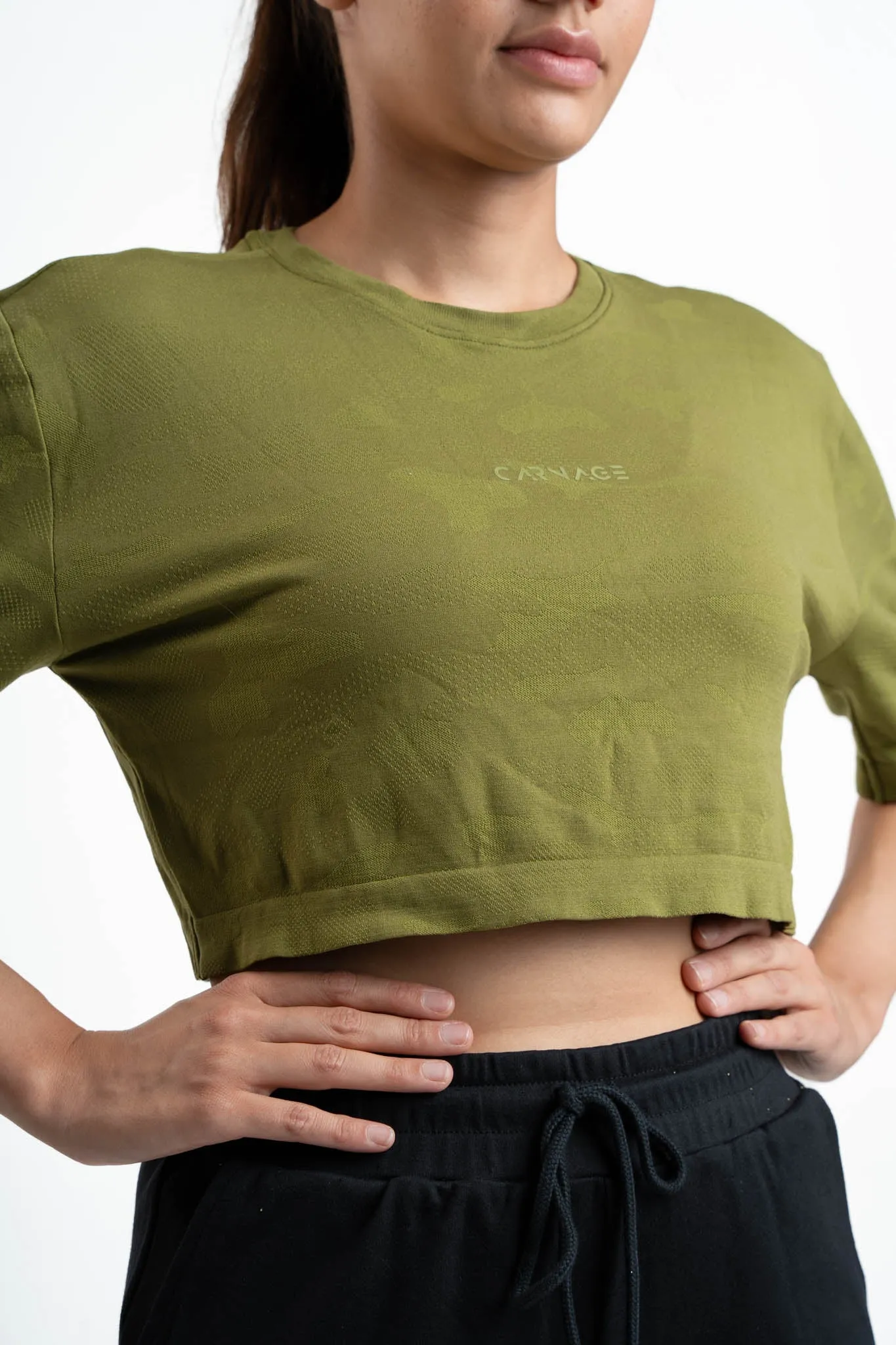 Camo Seamless Oversize Crop