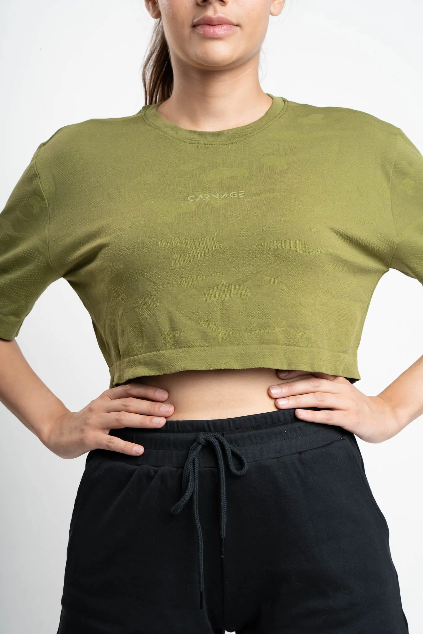 Camo Seamless Oversize Crop