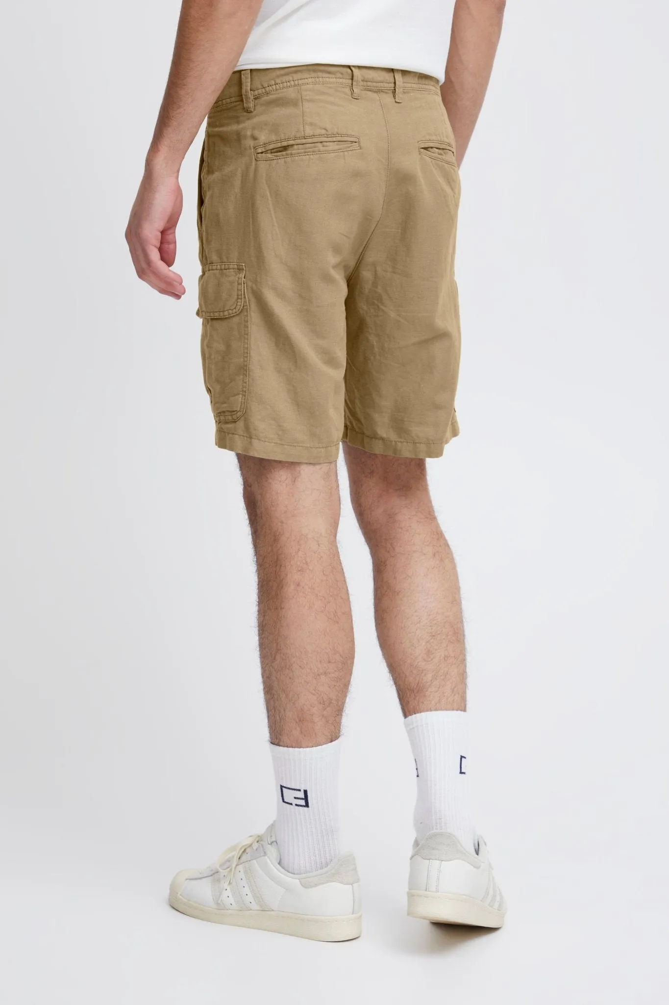 CASUAL FRIDAY - CFSIMON 0137 Cargo linen mix shorts - 20505123