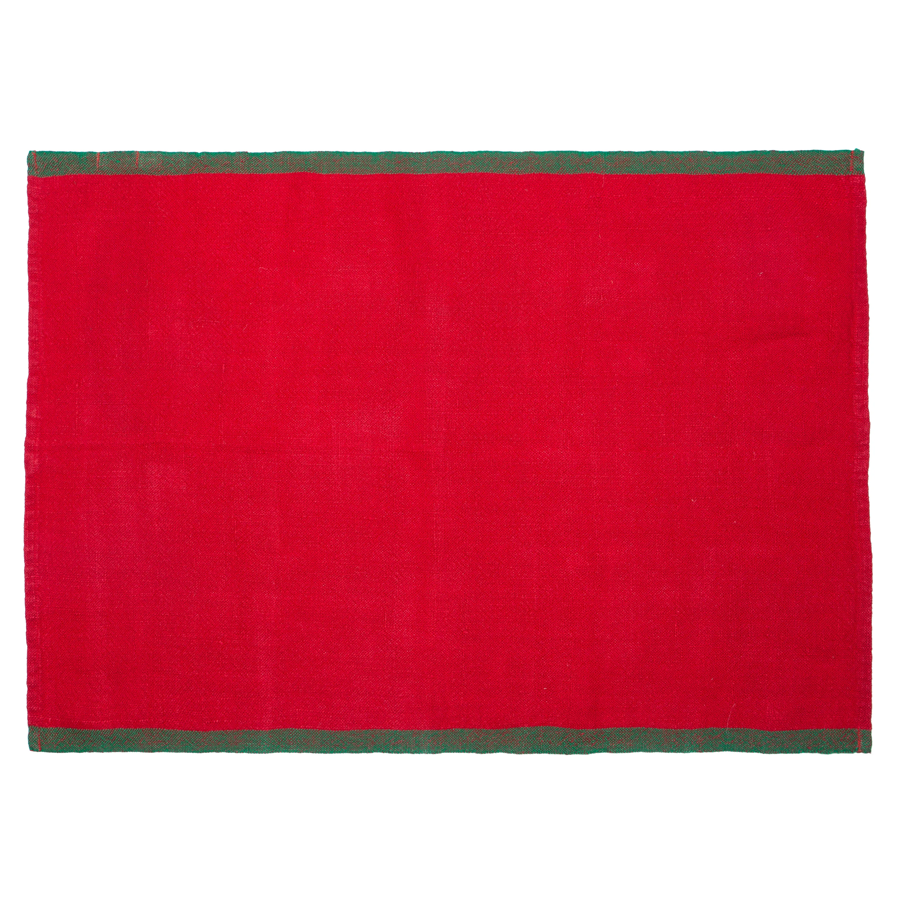 Color Block Red & Green Napkins 20x20 - Set of 4