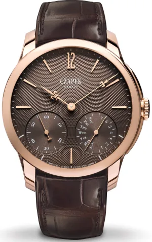 CZP Watch Quai des Bergues Guilloche Ricochet Gold Havana Brown Limited Edition