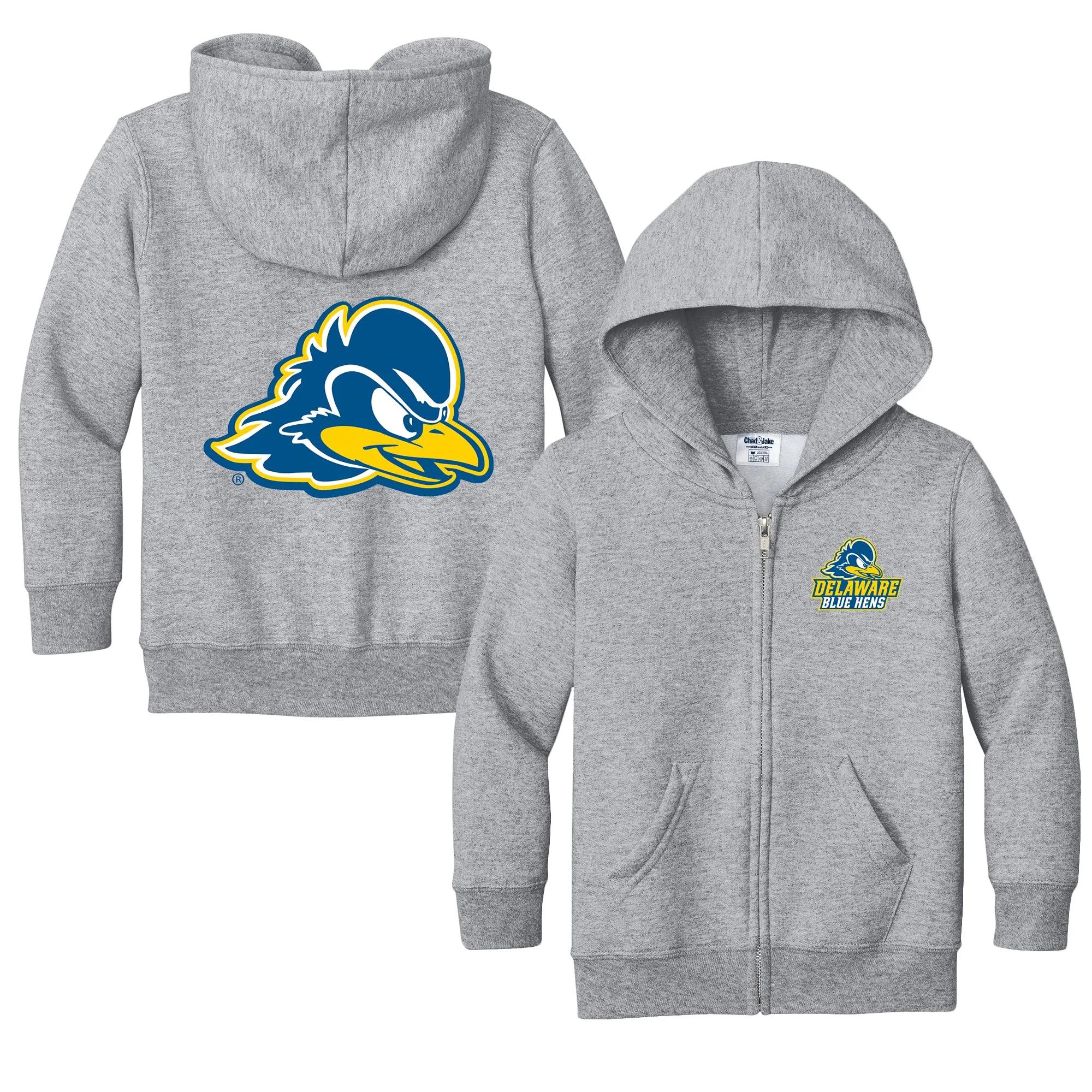 Delaware Fightin' Blue Hens Logo Toddler Full-Zip Sweatshirt