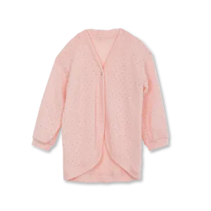 DINA GIRLS' LOUNGEWEAR CARDIGAN IN PINK