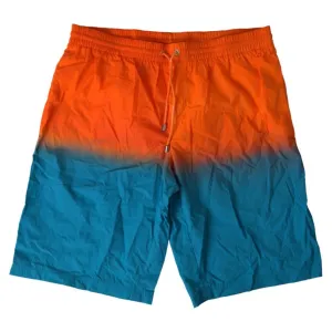 Dolce & Gabbana Gradient Effect Swim Shorts in Vibrant Orange