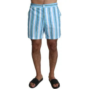 Dolce & Gabbana Striped Elegance Swim Shorts