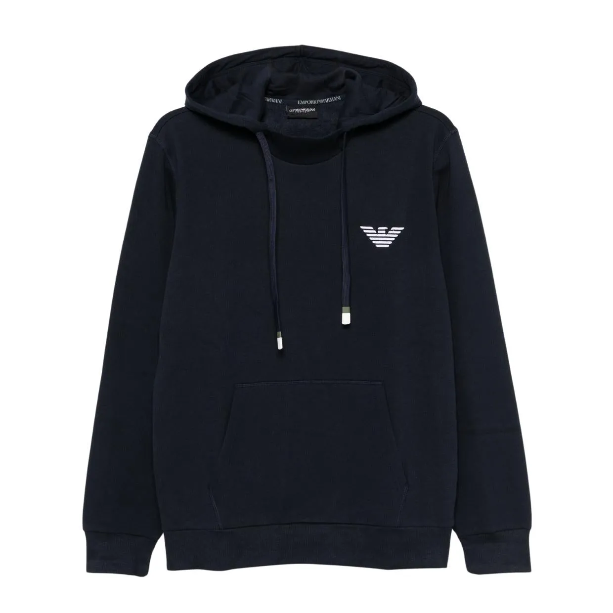 Emporio Armani Bodywear Embroidered Eagle Logo Navy Hoodie