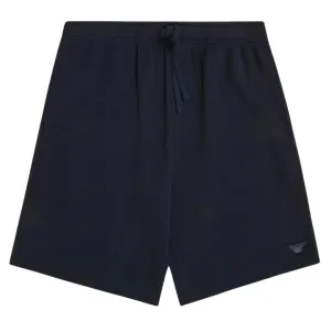 Emporio Armani Bodywear Waffle-Jersey Navy Shorts