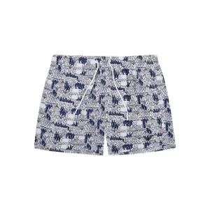 Emporio Armani Elegant White Polyester Swim Shorts