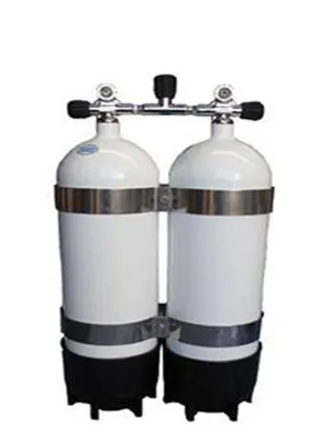 Faber 10.5L Steel 232 Bar Twin Tanks with Manifold & Bands