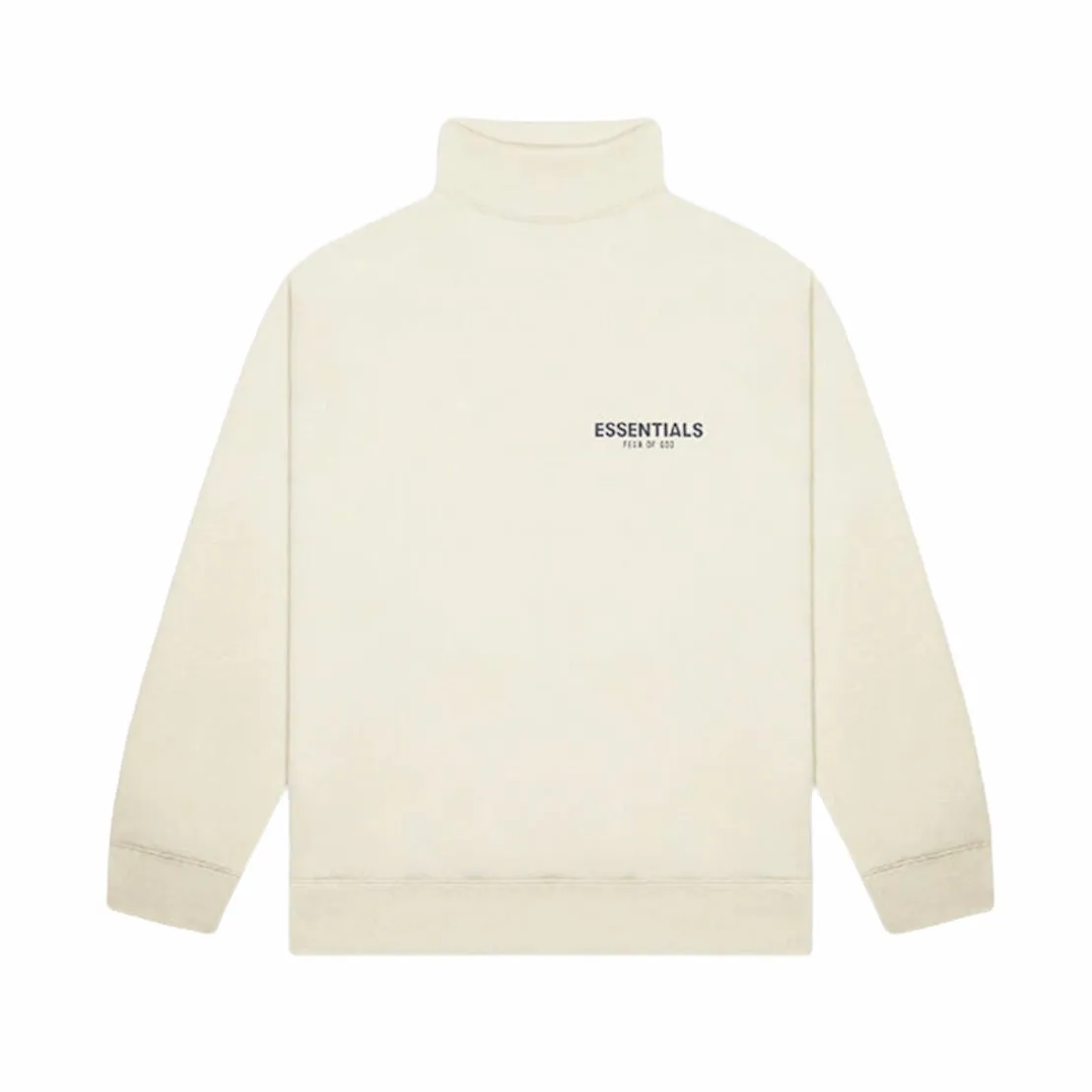 Fear Of God ESSENTIALS Pullover Mock Neck Sweatshirt Buttercream