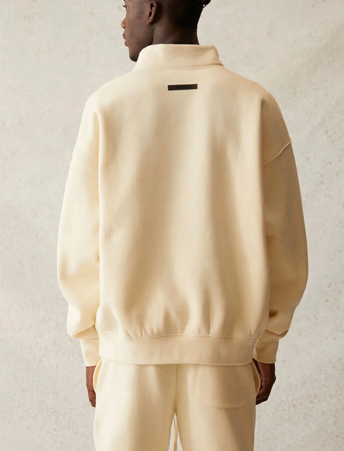 Fear Of God ESSENTIALS Pullover Mock Neck Sweatshirt Buttercream