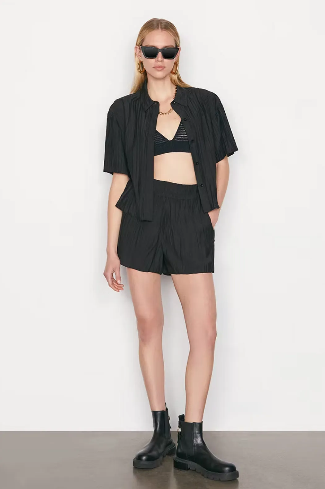 Frame - Pleated Lounge Shirt