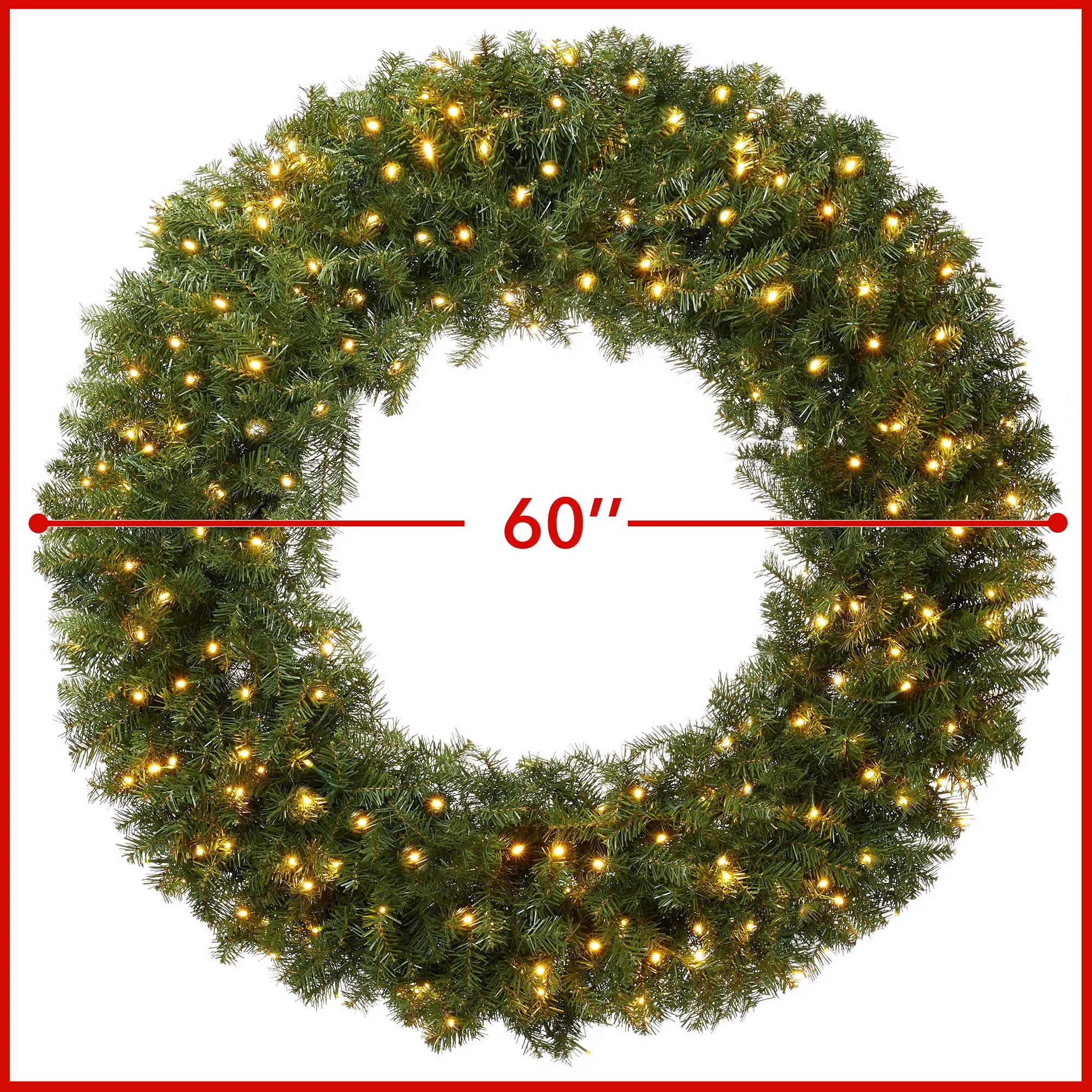 Green Fir Artificial Holiday Christmas Wreath Holiday Décor