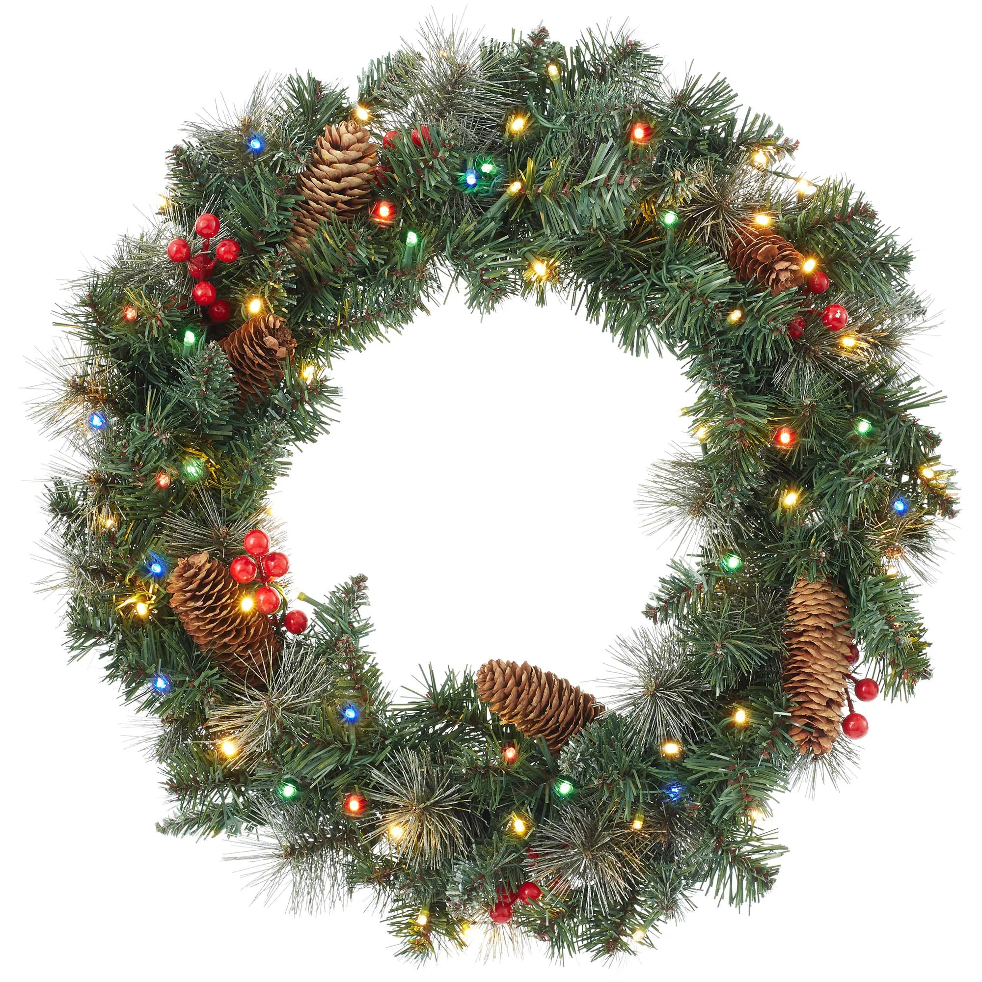 Green Fir Artificial Holiday Christmas Wreath Holiday Décor