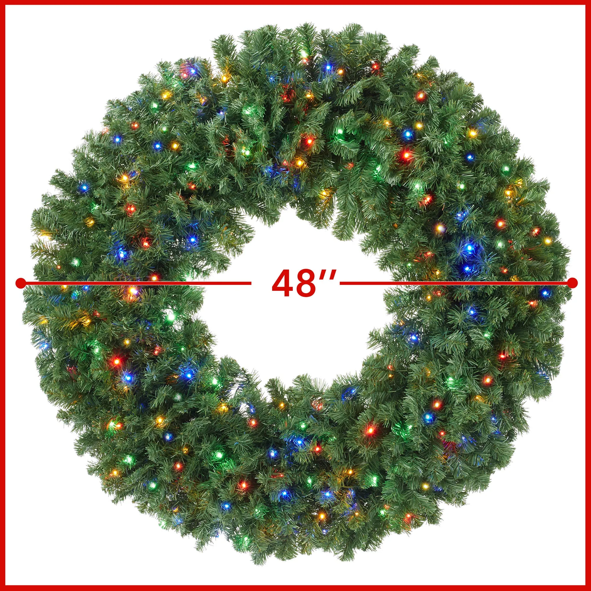 Green Fir Artificial Holiday Christmas Wreath Holiday Décor