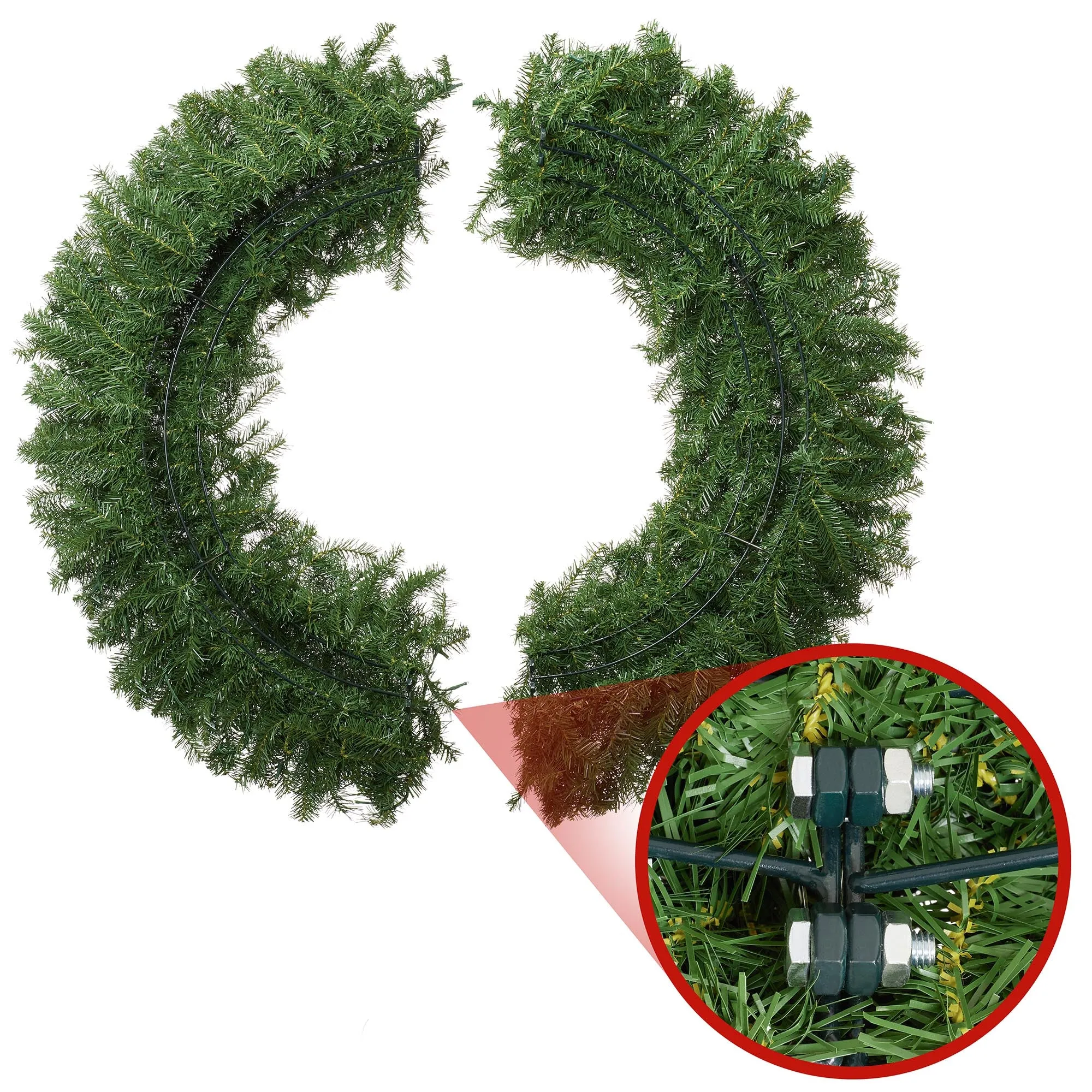 Green Fir Artificial Holiday Christmas Wreath Holiday Décor