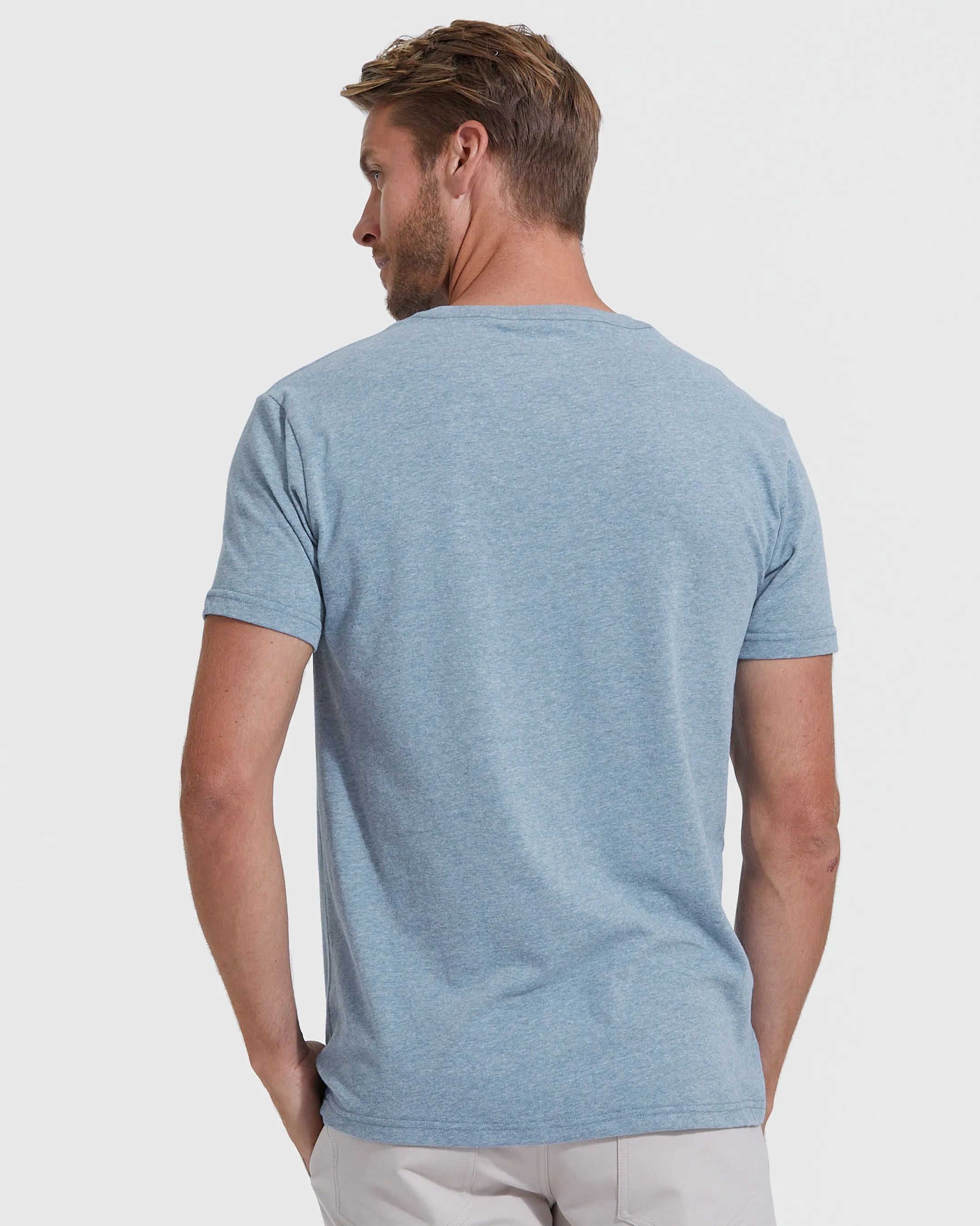 Heather Indigo V-Neck Tee