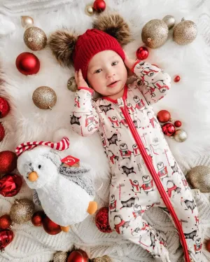 Holiday Zippies Sleepers - Red Penguin Holiday