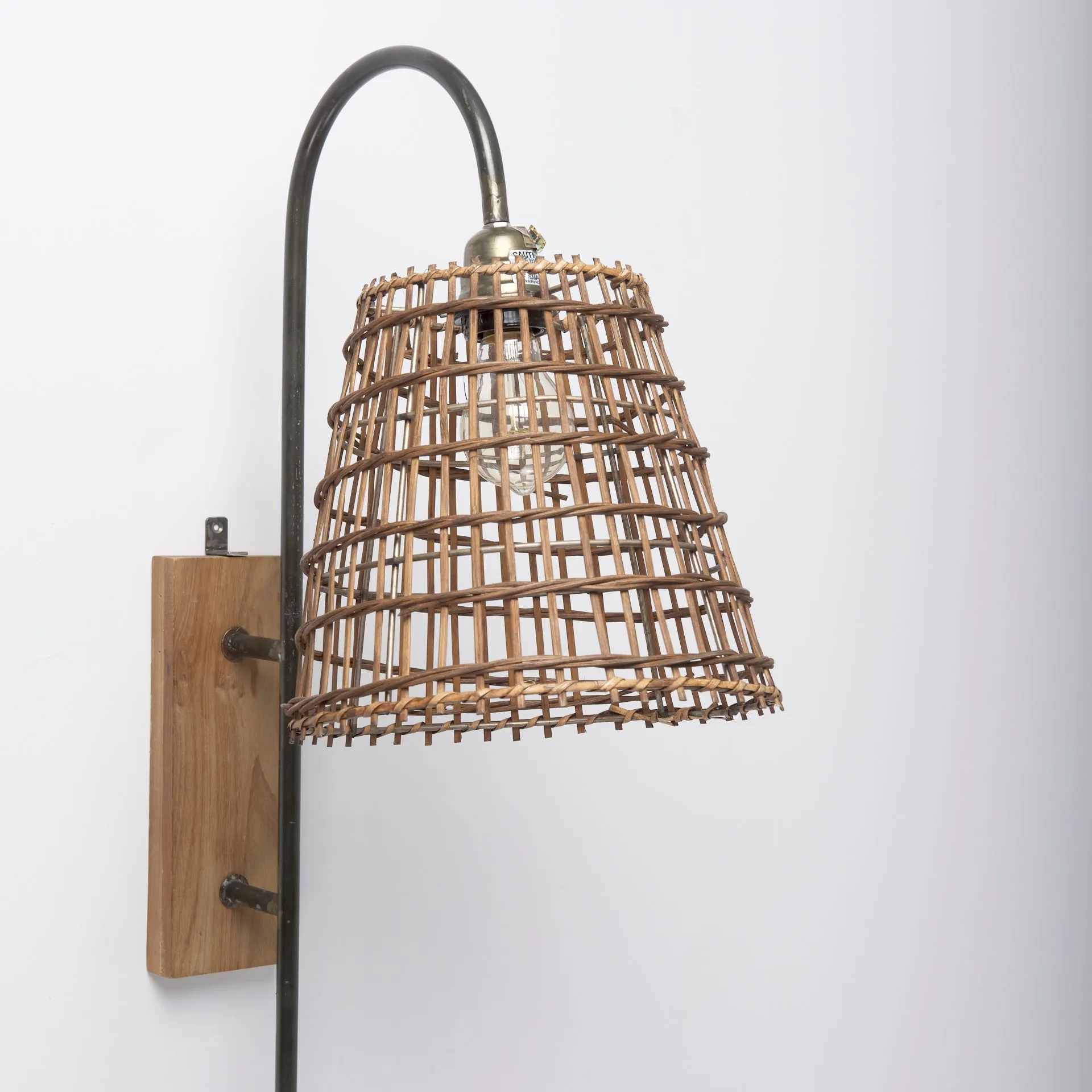 Kiley Sconce Woven | Black Metal