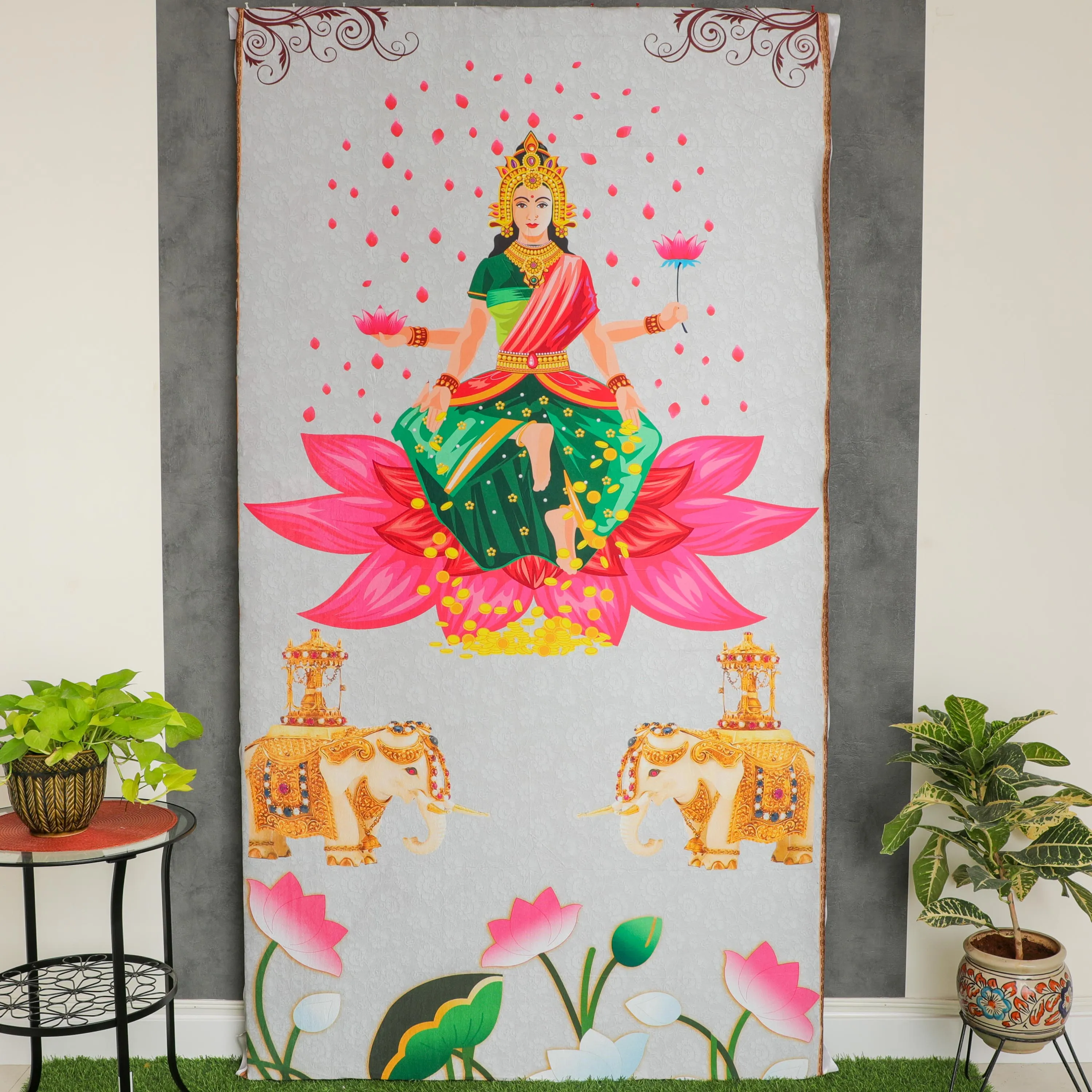 Lakshmi Mata Cloth Backdrop Décor Kit