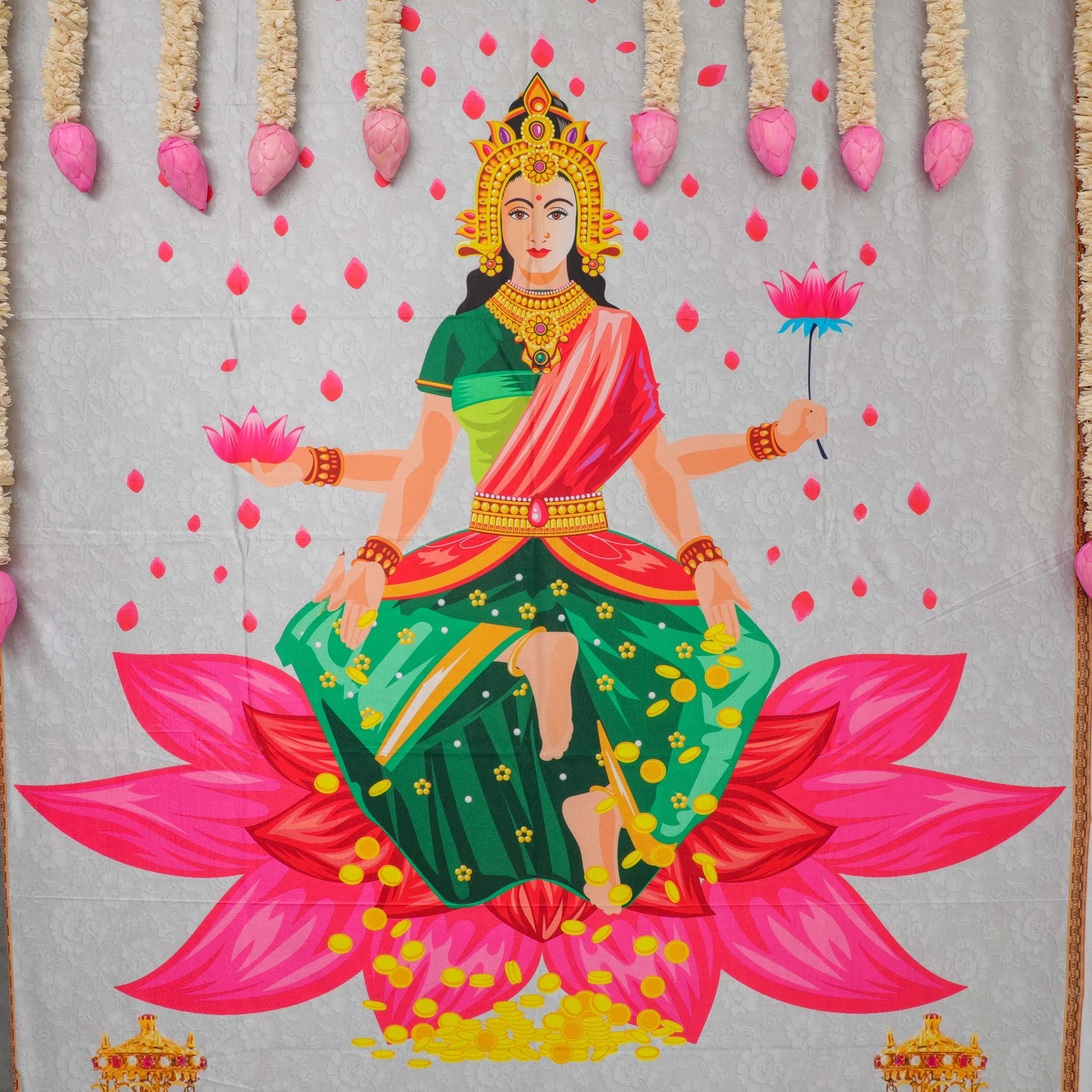 Lakshmi Mata Cloth Backdrop Décor Kit