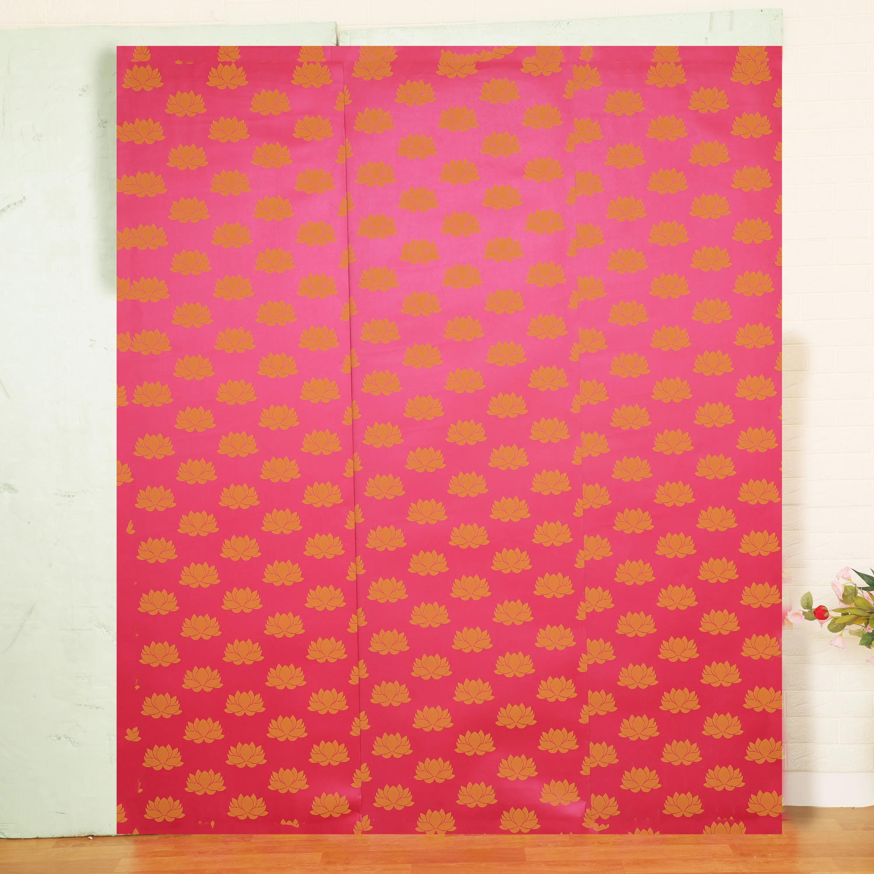 Lotus Printed Pink Backdrop Sheet