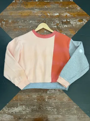 MASHUP PEACH CROP CREWNECK - M