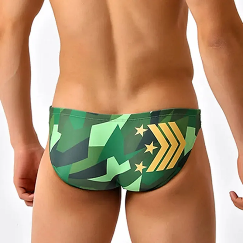 Modern Camo Low Cut Swim Brief