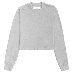 Monday Long Sleeve Crop Top Heather Grey