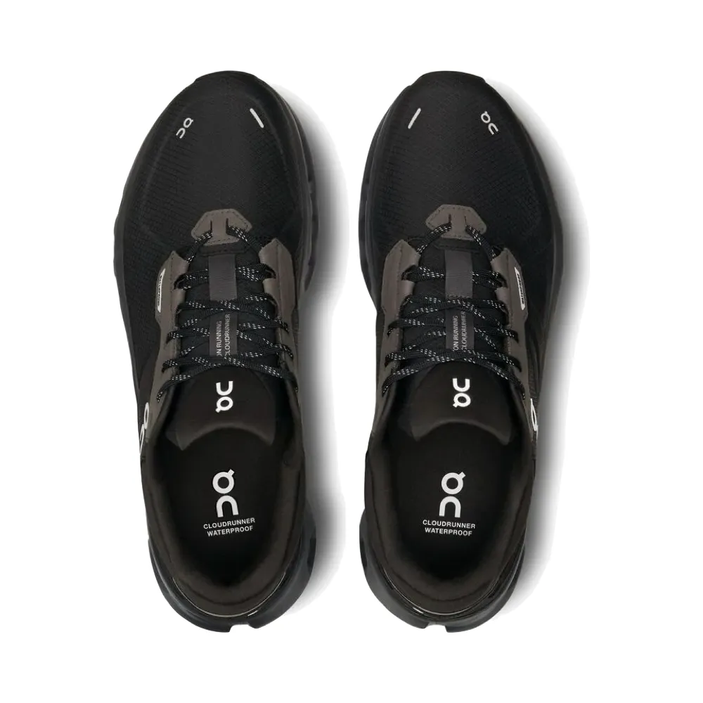 On Men's Cloudrunner 2 Waterproof Sneaker in Magnet/Black