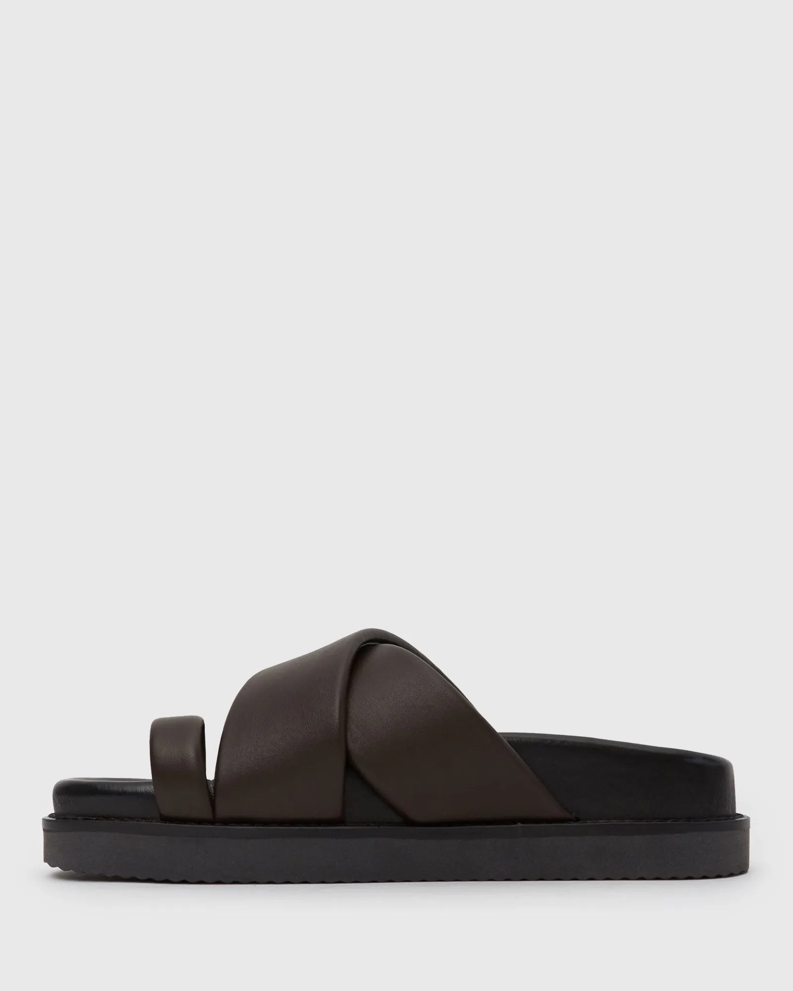 PRE-ORDER BERMUDA Leather Crossover Slide Sandals