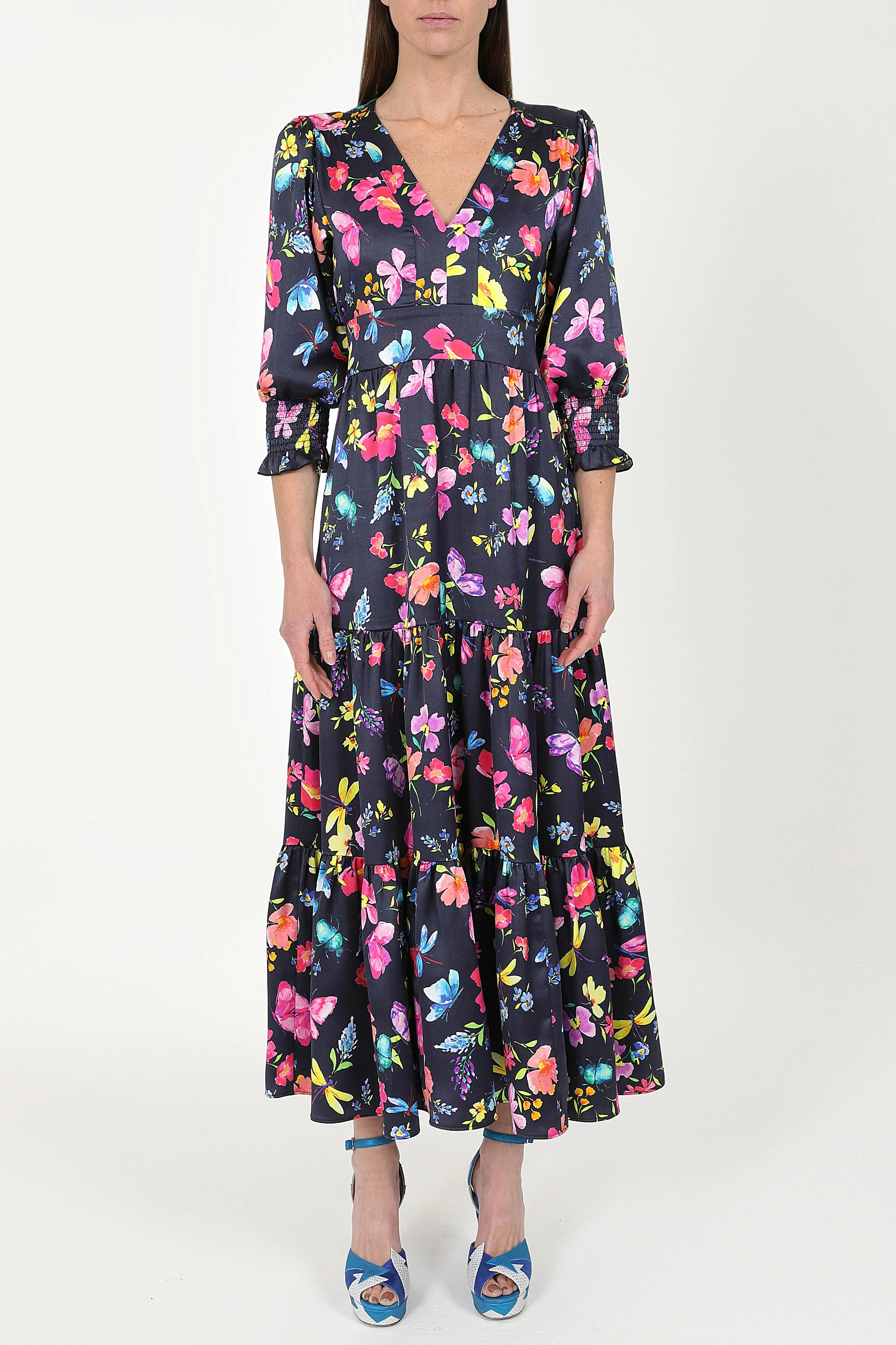 Romy Navy Love Bug Maxi Dress