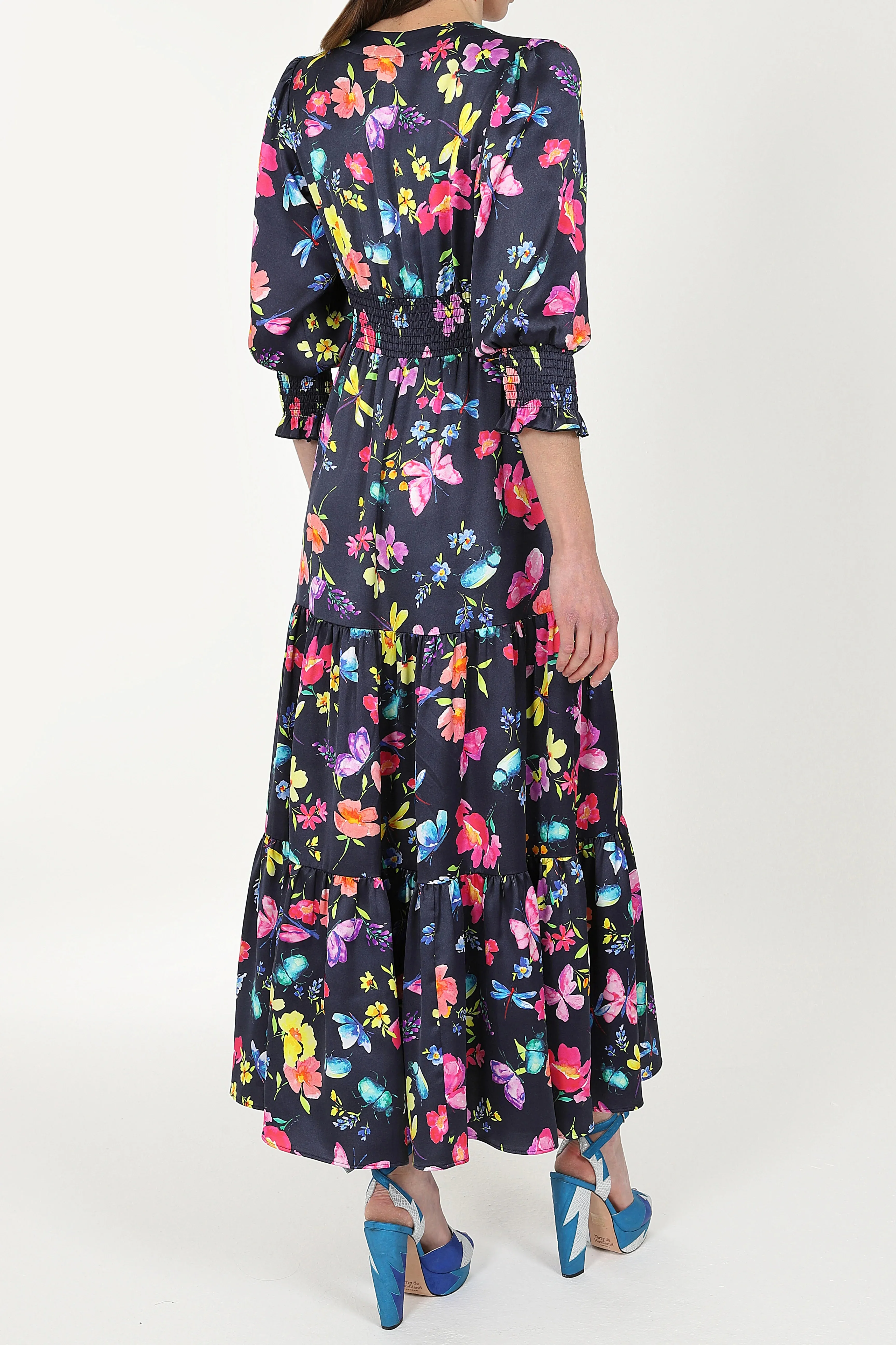 Romy Navy Love Bug Maxi Dress