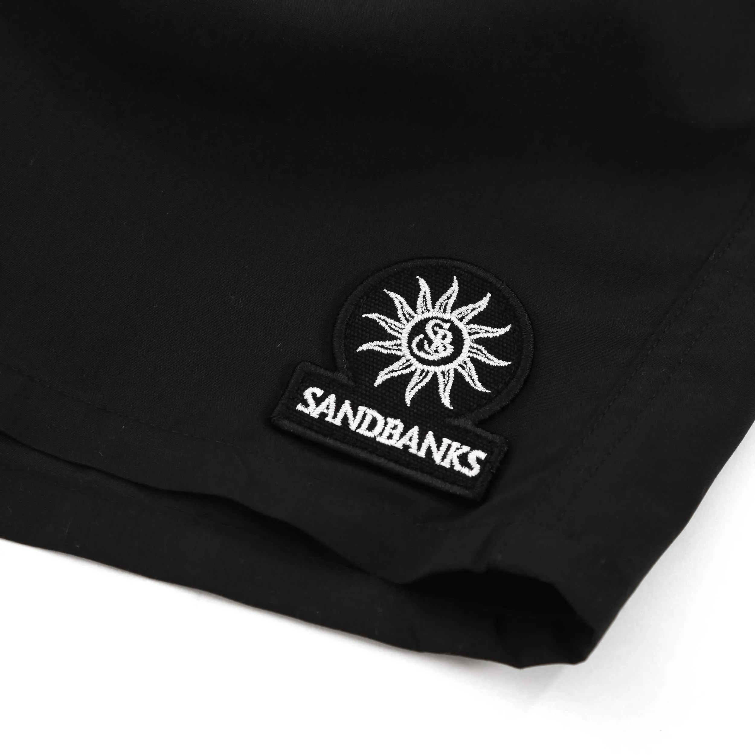 Sandbanks Badge Logo Swim Shorts in Black