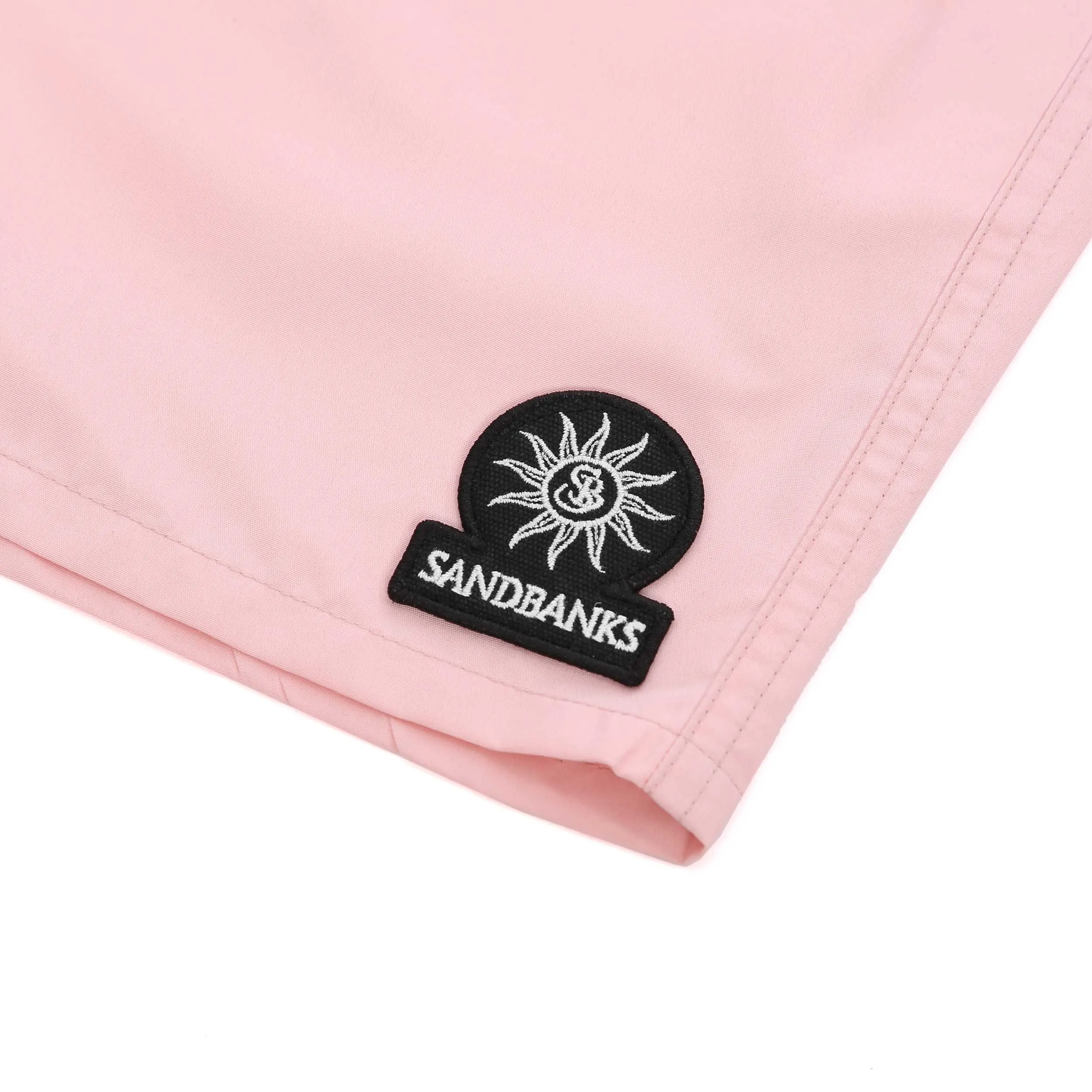 Sandbanks Badge Logo Swim Shorts in Crystal Rose