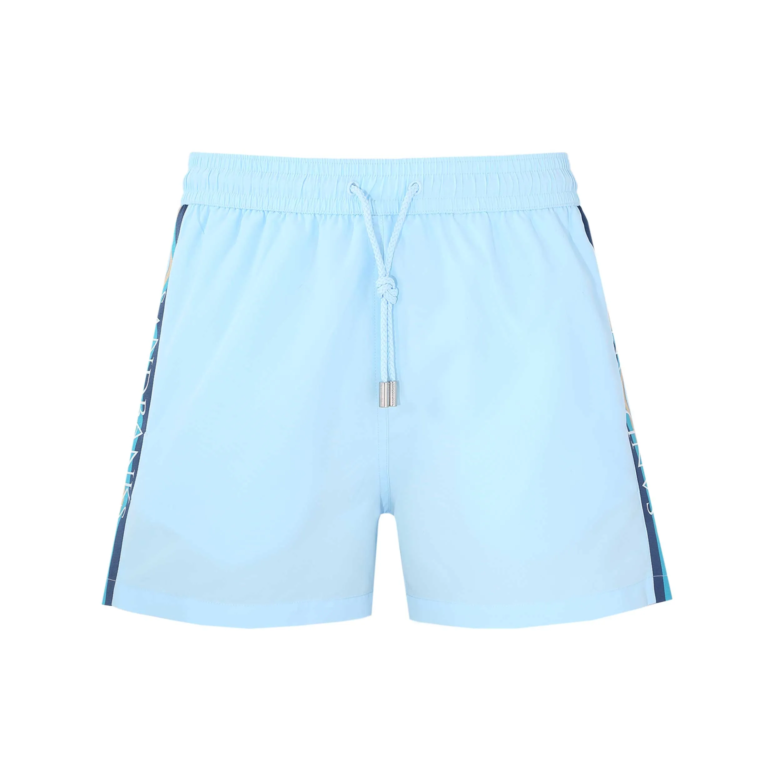 Sandbanks Retro Swim Shorts in Crystal Blue