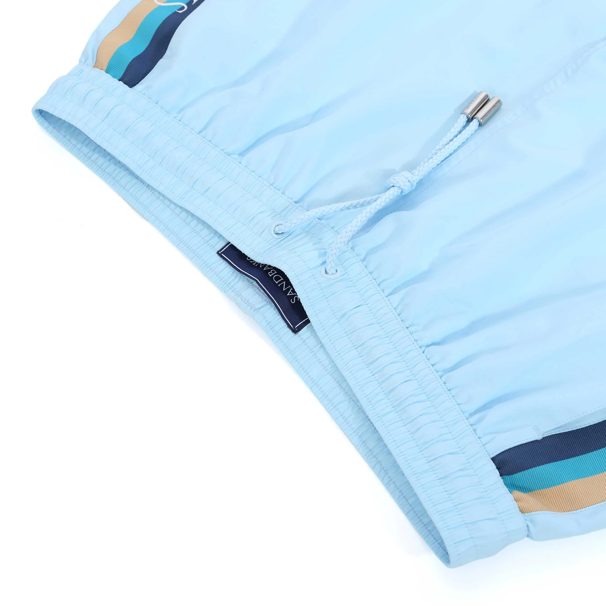 Sandbanks Retro Swim Shorts in Crystal Blue